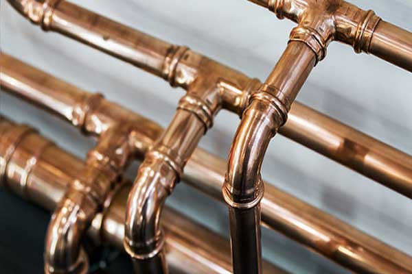 Exposed Copper Pipes